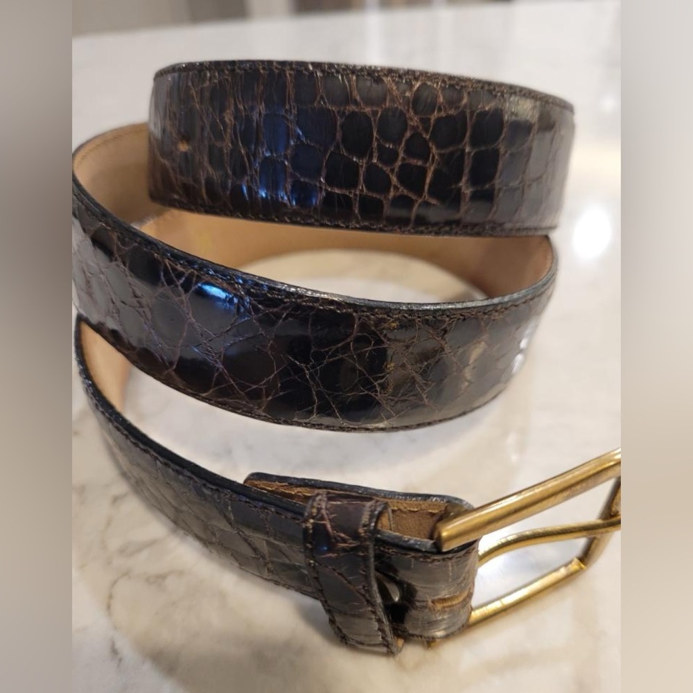 Genuine Crocodile Brown Belt